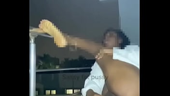 Preview 4 of Javhihi C - Hardcore hotel balcony masturbation