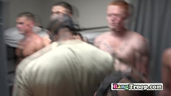 Preview 2 of Www Arab Girlscom - HORNY gay troop FUCKING hardcore in the SHOWERS with GINGER