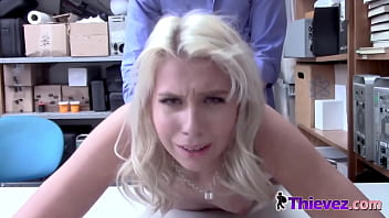 Preview 4 of Porn Shemel - ROUGH SEX with nasty teen thief in office with the SUPERVISOR