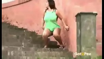 Preview 2 of Japan Scholl Sex Vidio - Curvy commando girl peeing outdoors