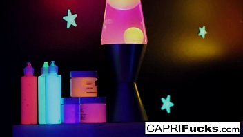 Preview 1 of Scandals Slee - Black-light painted hottie gets a good fucking