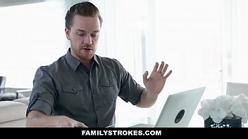 Preview 1 of Vadacom Sex - FamilyStrokes - Stepsis (Kali Roses) Sucks Off Her Big Dick Stepbrother