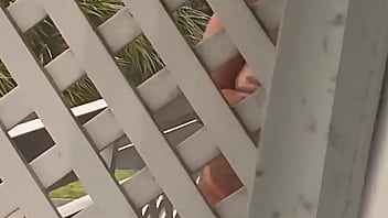 Preview 4 of Standing Mom Ass Fuck Son - Balcony Girl