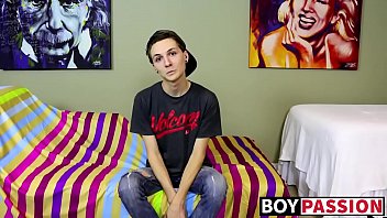 Preview 1 of Potno Grafia Porno - Skinny cutie gets interviewed and then he toys with his dick