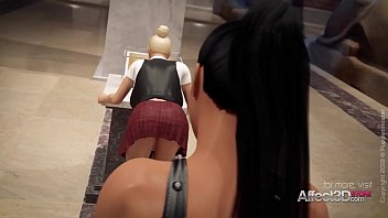 Preview 2 of Fat Bhabhi Desi Amateur Video - Uniformed 3D animation futa babes having sex in a museum