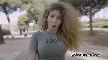 Preview 2 of Large Ass Cums - Curvy and curly Latina fucked hard by a fat cock