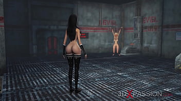 Preview 1 of Sexfasrt Night Massage Beeg - 3d hot dickgirl plays with a horny shemale blonde in the industrial zone