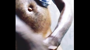 Preview 2 of Brother Sister Mother Xxnx - African horny man getting oiled-up,  giving his dick a GOOD RUB