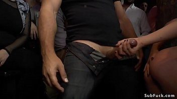 Preview 2 of Naughty America Sexx - Hairy American tourist banged in bdsm bar