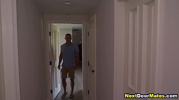 Preview 2 of Amber Ashley Vs Whitezilla - Curious straight guy joins his stepbrother for gay group sex