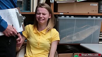 Preview 2 of Brazers Real Videos - Petite shoplifter fucks security officer