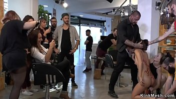 Preview 2 of Secicty Gurd - Brunette slut banged at hairdressers