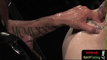 Preview 1 of Porn Sex Anal Ebony Preggo 3gp - Hunky sub stud tastes cum after fisting