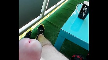 Preview 4 of Big Big Berst - I&#039_m jerking Off in the balcony