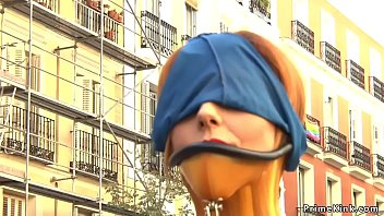 Preview 2 of Cor Sex - Naked babe in plastic corset public d.
