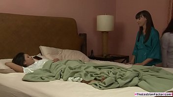 Preview 2 of Seachkitchen Asia - Teen babe rubs pussy with stepmoms bff