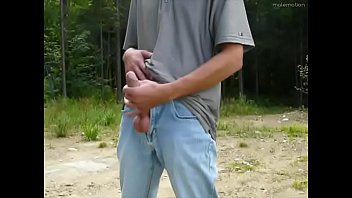 Preview 1 of Her Old - wanking hot dick outdoor