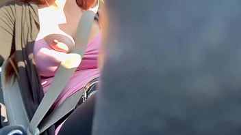 Preview 1 of Deen Fan Anal - Artemisia Love Car Ride Flashing Big Boobs Italian Horny MILF