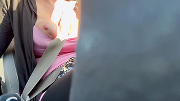Preview 4 of Deen Fan Anal - Artemisia Love Car Ride Flashing Big Boobs Italian Horny MILF