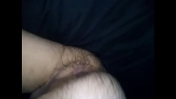 Preview 1 of Liza Dell Using Condom - Hairy boy plays with butt