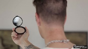 Preview 1 of Dayton Rains Milfhunter - Perverted asian MILF tranny fucks her asshole