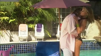 Preview 2 of Eva Larue Hot Porno - The blonde tells her friends about the wonderful fuck in the pool