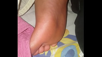 Preview 2 of Indian Naika Natasha Xxx - Cum on my step sister&#039_s feet while she snores