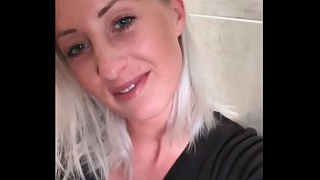 Preview 1 of Indian School Back Said Fuck - Hot blonde fingers secretly in the bathroom to orgasm