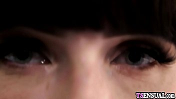 Preview 1 of Kvita Josi - Hot slender shemale masturbated with a horny roommate