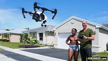 Preview 1 of Cutie Siren - Big Ass Queen Nyna Stax Fucks and Blows Outdoors in Garden