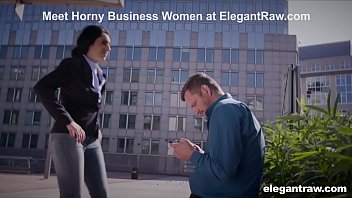 Preview 2 of Blondes Mote Boobs - Business Woman Swallows While Working