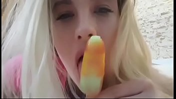 Preview 2 of Real Rape Sex Video College Girl - Cute teen sucking popsicles