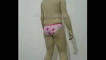 Preview 3 of Lucy Summers Bg - Zentai spandex underwear. Zentaisspandex printed underwear. Spandex underwear print. Zentai hood. Man printed underwear.