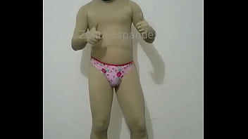 Preview 1 of Lucy Summers Bg - Zentai spandex underwear. Zentaisspandex printed underwear. Spandex underwear print. Zentai hood. Man printed underwear.