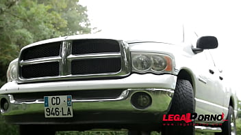Preview 1 of Barrzar Xxx Hot - Alison Tyler &amp_ her hubby test fuck new mattress on the back of their truck GP699