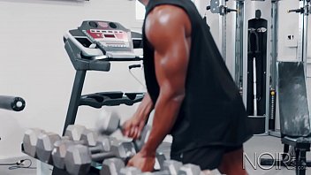 Preview 1 of Sunn My - NOIR MALE Alone 2Gether in Gym? Eat &amp_ Fuck that HOT ASS