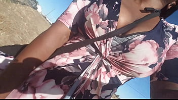 Preview 2 of Bhabhi Faking Video - Public boob flashing with penguin
