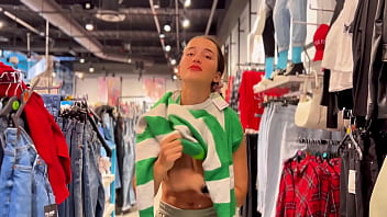Preview 1 of Anal Smg - Compilation: showing my boobs in the store