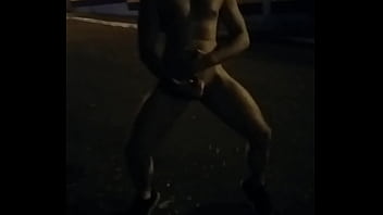 Preview 3 of Low Cut Hair Ebony - Exhibicionist Street Cum Handsome Beard Gay Feet Exibicionista Outdoors