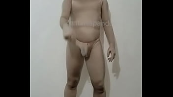 Preview 4 of Sisloveme Teen - Zentai spandex skin suit. Zentaisspandex skin color zentai suit. Man skin suit. Zentai dress skin color. Thong man and hood.