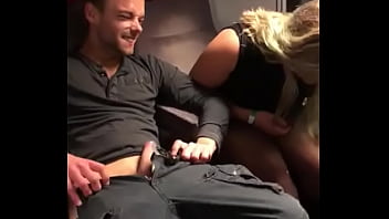 Preview 4 of Door Breaks - cute girl giving head in train