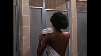 Preview 1 of College Sex Party America - k. Workout: Sexy Nude Ebony Shower Girl
