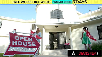 Preview 1 of Joyporn Pecah Bidan - DEVILS FILM - Gorgeous Busty Skylar Snow Fucks Her Home Buyer Right In Front Her Colleague