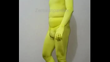 Preview 2 of Sex Rane Vedio - Zentai man zentai yellow dress zentaisspandex skin tight dress zentai paly dress spandex
