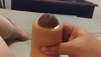 Preview 3 of Virgin Parry - Slow motion massaging with my stroker masturbator