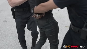 Preview 2 of Loveable Video - EBONY thug turns for the cops to bang his HUGE ASS