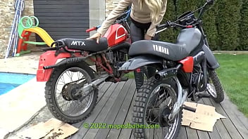 Preview 2 of Xxxvidoes Desi Hot - Enduro Dirtbike Clips Trailer full show  Bikes babes revving Vintage 2-stroke