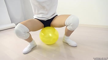 Preview 1 of Hairy Black Penis Vagina - Balloon fetish Break the balloon at the buttocks