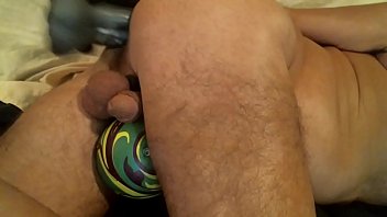 Preview 2 of Ale Nua Na Curly - dildo fucked in the brohole. legs in the air deep slut fuck too