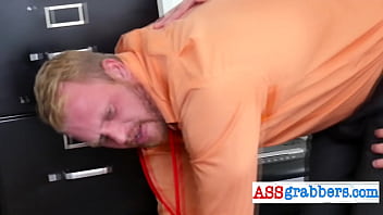 Preview 2 of Xx Video 10ye - Big TOUGH hunk bangs his muscled EMPLOYEE hardcore in OFFICE